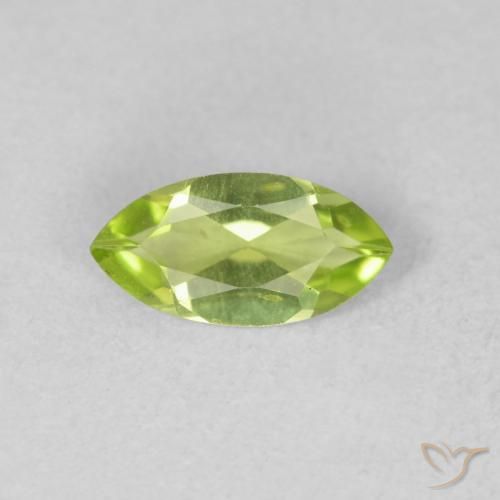 0.54ct طبيعي أخضر حيوى فاتح زبرجد, ماركيز, VVS-VS