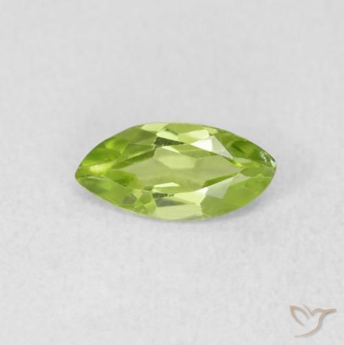 0.58ct طبيعي اخضر زاهى زبرجد, ماركيز, قليلا جدا