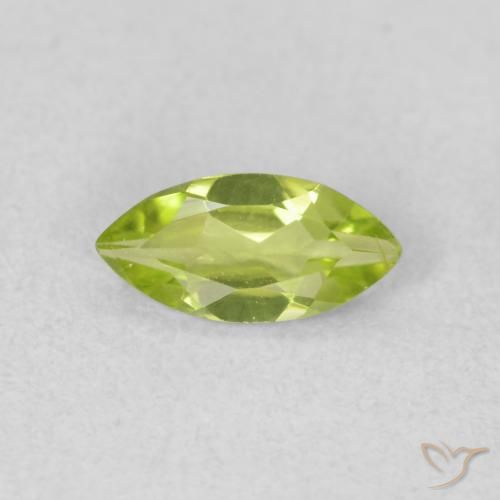 0.48ct طبيعي أخضر مصفر زبرجد, ماركيز, قليلا جدا