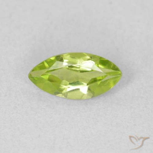 0.56ct طبيعي أخضر مصفر زبرجد, ماركيز, قليلا جدا