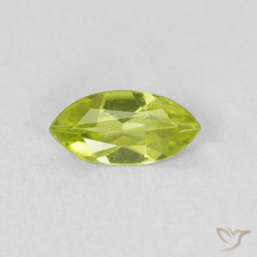 0.49ct طبيعي أخضر حيوي زبرجد, ماركيز, قليلا جدا