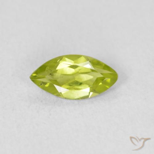 0.53ct طبيعي أخضر حيوي زبرجد, ماركيز, قليلا جدا