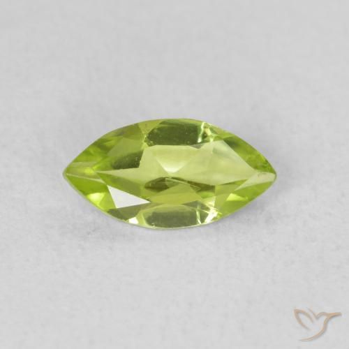 0.55ct طبيعي أخضر متوسط زبرجد, ماركيز, قليلا جدا