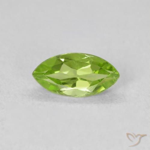 0.65ct طبيعي أخضر حيوي زبرجد, ماركيز, قليلا جدا