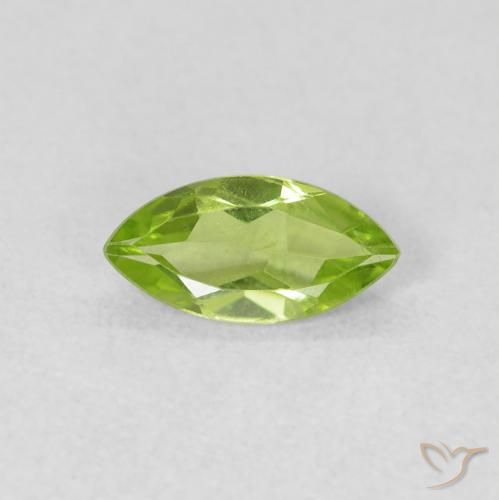 0.56ct طبيعي أخضر حيوي زبرجد, ماركيز, قليلا جدا