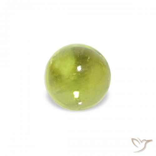 0.38ct أخضر زيتوني زبرجد, دائري, شفاف
