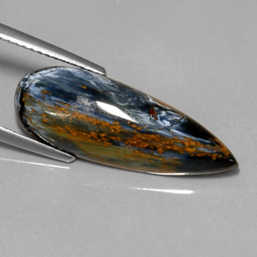 بيترسيت متعدد الألوان طبيعي، شكل الكمثرى، 7.08 قيراط، غير شفاف