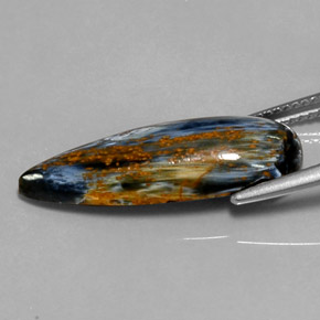 بيترسيت متعدد الألوان طبيعي، شكل الكمثرى، 7.08 قيراط، غير شفاف