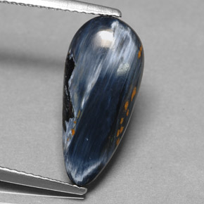 بيترسيت متعدد الألوان طبيعي، شكل الكمثرى، 2.63 قيراط، غير شفاف