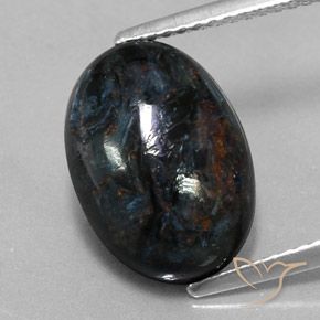 6.05ct طبيعي أسود بيترسيت, بيضوي, غير شفاف