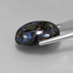 بيترسيت متعدد الألوان طبيعي، قصة بيضاوى، 13.01 قيراط، غير شفاف