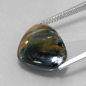 بيترسيت متعدد الألوان طبيعي، شكل الكمثرى، 6.86 قيراط، غير شفاف