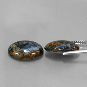 أحجار بيترسيت متعدد الألوان طبيعية، قصة بيضاوى، غير شفاف، وزنها  قيراط