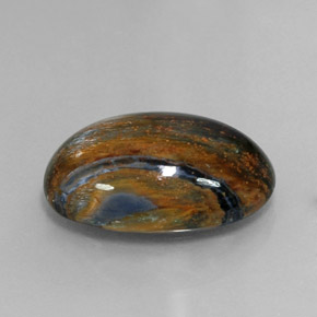 بيترسيت متعدد الألوان طبيعي، قصة بيضاوى، 10.13 قيراط، غير شفاف