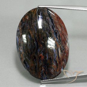 25.84ct طبيعي متعدد الألوان بيترسيت, بيضوي, غير شفاف
