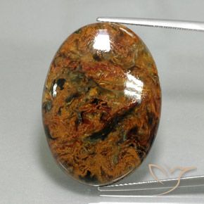 28.14ct طبيعي متعدد الألوان بيترسيت, بيضوي, غير شفاف