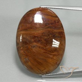 27.20ct طبيعي متعدد الألوان بيترسيت, بيضوي, غير شفاف