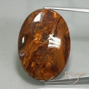 26.09ct طبيعي متعدد الألوان بيترسيت, بيضوي, غير شفاف