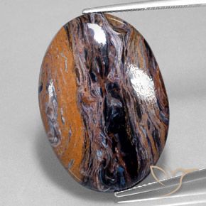 26.39ct طبيعي متعدد الألوان بيترسيت, بيضوي, غير شفاف