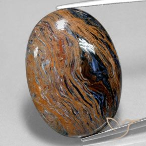 27.58ct طبيعي متعدد الألوان بيترسيت, بيضوي, غير شفاف