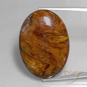30.70ct طبيعي متعدد الألوان بيترسيت, بيضوي, غير شفاف