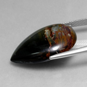 بيترسيت متعدد الألوان طبيعي، شكل الكمثرى، 20.63 قيراط، غير شفاف