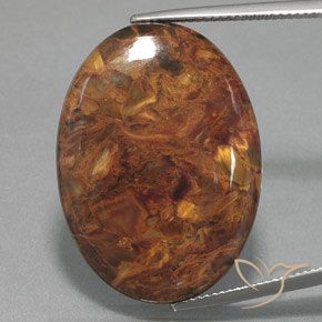 27.33ct طبيعي متعدد الألوان بيترسيت, بيضوي, غير شفاف