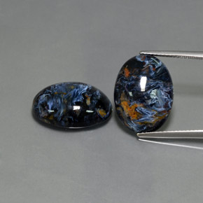 أحجار بيترسيت متعدد الألوان طبيعية، قصة بيضاوى، غير شفاف، وزنها  قيراط