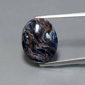 بيترسيت متعدد الألوان طبيعي، قصة بيضاوى، 7.11 قيراط، غير شفاف