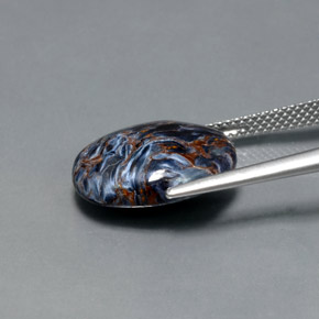 بيترسيت متعدد الألوان طبيعي، قصة بيضاوى، 7.11 قيراط، غير شفاف