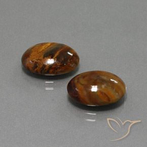 أحجار بيترسيت متعدد الألوان طبيعية، بيضوي، غير شفاف، وزنها 8.66 قيراط