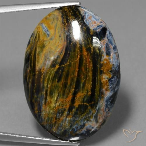 28.27ct طبيعي متعدد الألوان بيترسيت, بيضوي, غير شفاف
