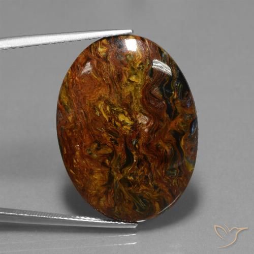 22.19ct طبيعي متعدد الألوان بيترسيت, بيضوي, غير شفاف