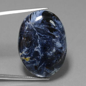 بيترسيت متعدد الألوان طبيعي، قصة بيضاوى، 30.94 قيراط، غير شفاف