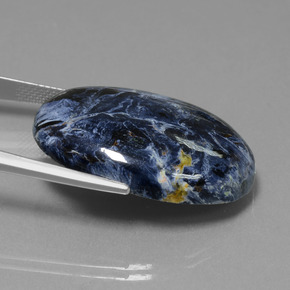 بيترسيت متعدد الألوان طبيعي، قصة بيضاوى، 30.94 قيراط، غير شفاف