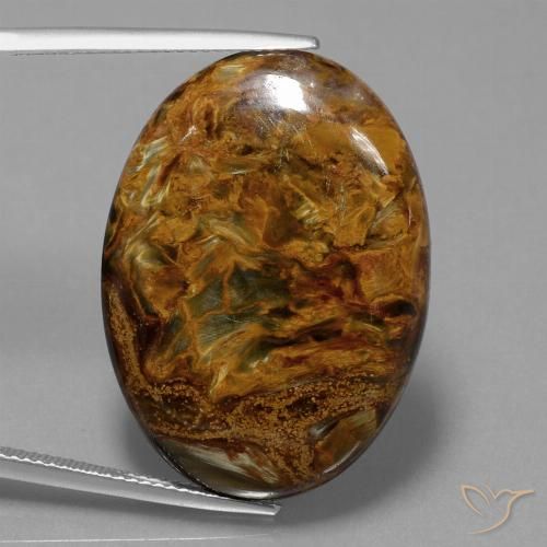28.44ct طبيعي متعدد الألوان بيترسيت, بيضوي, غير شفاف