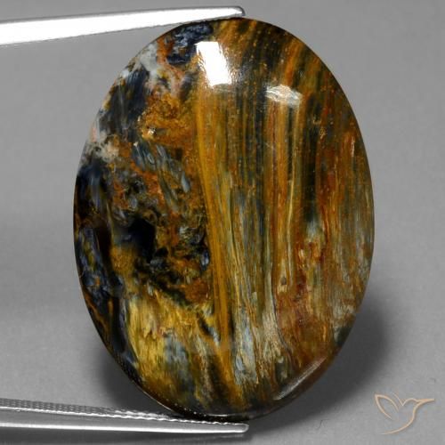 24.82ct طبيعي متعدد الألوان بيترسيت, بيضوي, غير شفاف