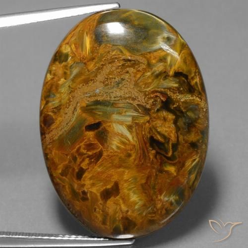 28.81ct طبيعي متعدد الألوان بيترسيت, بيضوي, غير شفاف