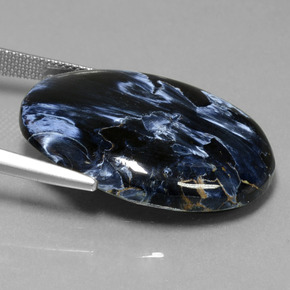 بيترسيت متعدد الألوان طبيعي، قصة بيضاوى، 30.07 قيراط، غير شفاف