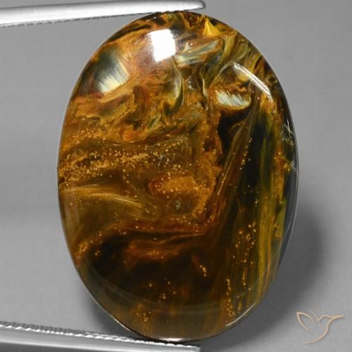 28.36ct طبيعي متعدد الألوان بيترسيت, بيضوي, غير شفاف