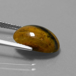 بيترسيت متعدد الألوان طبيعي، قصة بيضاوى، 4.63 قيراط، غير شفاف