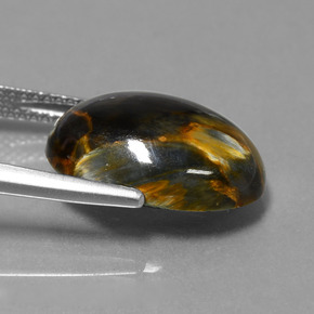 بيترسيت متعدد الألوان طبيعي، قصة بيضاوى، 7.07 قيراط، غير شفاف