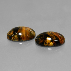 أحجار بيترسيت متعدد الألوان طبيعية، قصة بيضاوى، غير شفاف، وزنها  قيراط