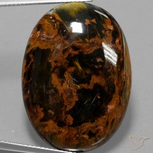 36.52ct طبيعي متعدد الألوان بيترسيت, بيضوي, غير شفاف