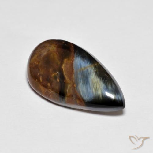 5.13ct طبيعي متعدد الألوان بيترسيت, شكل الكمثرى, غير شفاف