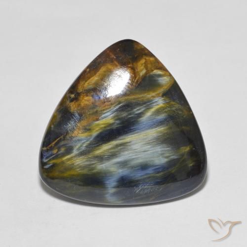 16.98ct طبيعي متعدد الألوان بيترسيت, مثلثى, غير شفاف