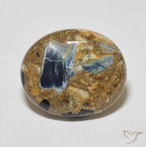 7.32ct طبيعي متعدد الألوان بيترسيت, بيضوي, غير شفاف