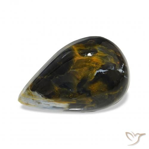 7.46ct متعدد الألوان بيترسيت, شكل الكمثرى, غير شفاف