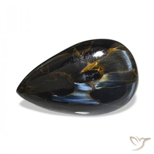 11.08ct متعدد الألوان بيترسيت, شكل الكمثرى, غير شفاف