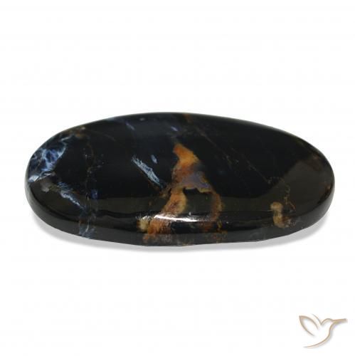 بيترسيت متعدد الألوان طبيعي، بيضوي، 15.20 قيراط، غير شفاف